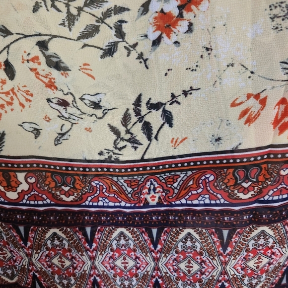 NWT LuLaRoe Shirley Kimono Floral Boho Mixed Patterns Size M Beach Cover Up - Picture 4 of 5